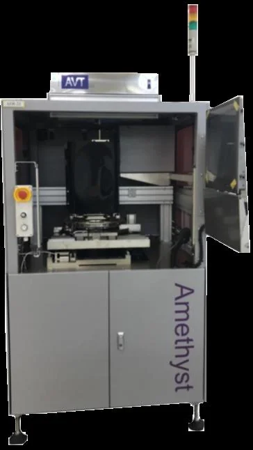 AV9000 Amethyst micro-optics inspection machine, door open